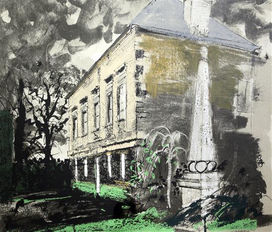 § John Piper (1903-1992) St Helen Hall (Levinson 325) overall 27.5 x 31.5in.